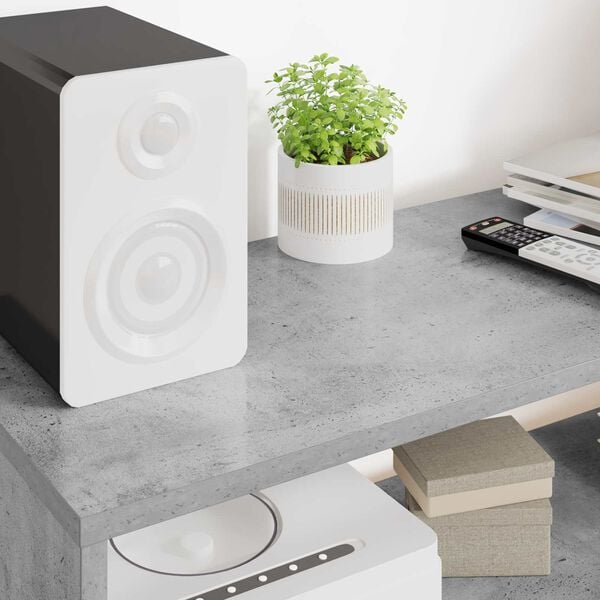 vidaXL Meuble TV Gris b&eacute;ton 100 x 30 x 40 cm Bois d'ing&eacute;nierie