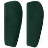 vidaXL T&ecirc;te de lit avec oreilles Vert fonc&eacute; 183x23x78/88 cm Velours