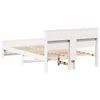 vidaXL Cadre de lit Blanc 140 x 190 cm Bois d'ing&eacute;nierie