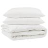 vidaXL Couette avec oreiller 3 pcs Blanc Microfibre