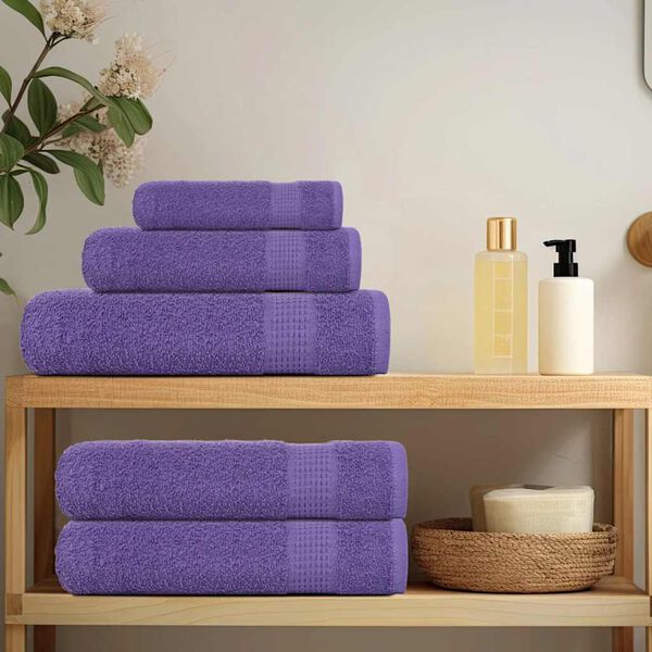 vidaXL Serviettes de bain FROGN 4 pcs violet 100x150 cm 360 g/m&sup2;