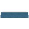 vidaXL Cadre de lit avec matelas avec matelas 2 pcs Bleu Velours