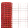 vidaXL Grillage Acier avec rev&ecirc;tement en PVC 10x1 m Rouge