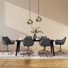 vidaXL Chaises pivotantes &agrave; manger lot de 6 Gris fonc&eacute; Tissu