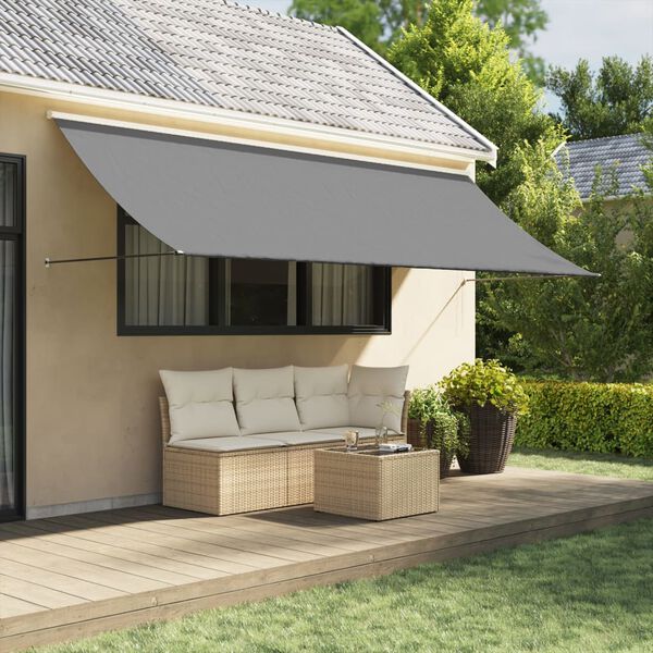 vidaXL Auvent r&eacute;tractable anthracite 400x150 m tissu et acier