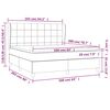 vidaXL Sommier &agrave; lattes de lit avec matelas Cr&egrave;me 160x200 cm Tissu