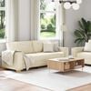 vidaXL Canap&eacute; 2 pcs Beige 220 x 80 x 84 cm Tissu en lin m&eacute;lang&eacute;