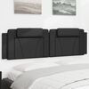 vidaXL Coussin de t&ecirc;te de lit Viana noir 180 cm similicuir