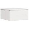 vidaXL Table de chevet Blanc 37 x 35 x 18,5 cm Bois massif en pin