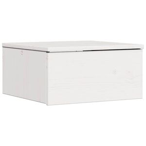 vidaXL Table de chevet Blanc 37 x 35 x 18,5 cm Bois massif en pin