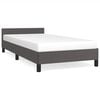 vidaXL Cadre de lit avec t&ecirc;te de lit sans matelas gris 80x200 cm