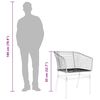 vidaXL Ensemble &agrave; manger jardin 5pcs marron poly rotin verre