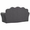 vidaXL Canapé-lit pour enfants 2 places anthracite peluche douce