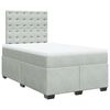 vidaXL Sommier &agrave; lattes de lit et matelas gris clair 120x190cm velours