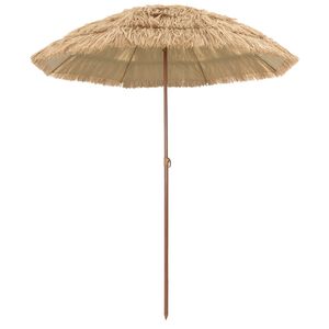 vidaXL Parasol de plage 160 x 160 x 196 cm Polyester et Acier Naturel