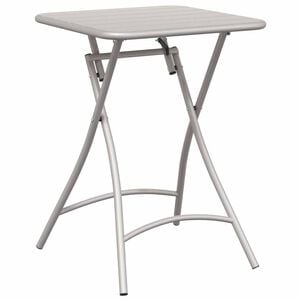 vidaXL Table bistrot Beige 55 x 55 x 72,5 cm Acier rev&ecirc;tu de poudre