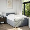 vidaXL Sommier &agrave; lattes de lit et matelas gris clair 120x190 cm tissu