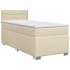 vidaXL Lit boxspring avec matelas Cr&egrave;me 100 x 200 cm Tissu