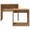 vidaXL Tables basses gigognes 2 pcs ch&ecirc;ne artisanal bois d'ing&eacute;nierie