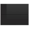 vidaXL Table de chevet Noir brillant 40x30x30 cm Bois ingénierie