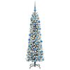 vidaXL Sapin de No&euml;l artificiel avec 300 LED Vert et blanc 180 cm