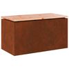 vidaXL Banc de jardin 2 -Seater 80 x 40 x 43 cm Rouill&eacute; Rectangulaire