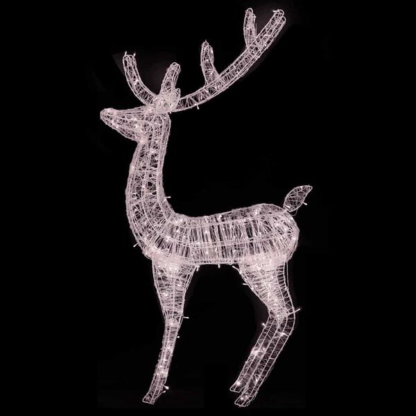 vidaXL Renne de No&euml;l XXL Acrylique 250 LED 180 cm Blanc chaud
