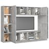 vidaXL Ensemble de meubles TV 8 pcs Gris b&eacute;ton Bois d'ing&eacute;nierie