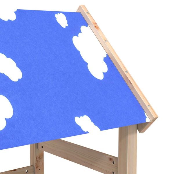 vidaXL Tour de jeu Marron 52,5 x 110,5 x 215 cm Pin massif