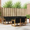 vidaXL Ensemble de canap&eacute;s d'ext&eacute;rieur 7 pcs Naturel et Noir