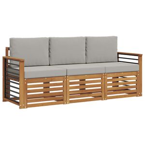 vidaXL Ensembles de canap&eacute;s 3 pc Gris Naturel et Clair