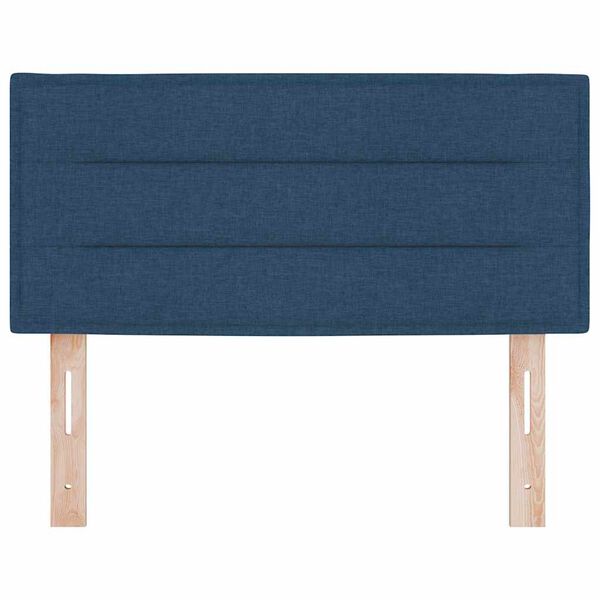 vidaXL T&ecirc;te de lit avec t&ecirc;te de lit Bleu 90 cm Cuir synth&eacute;tique