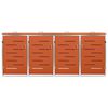 vidaXL Abri pour quatre poubelles 276,5x77,5x112,5 cm Inox