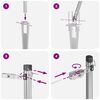 vidaXL Poteau de cl&ocirc;ture. 13 pcs Argent&eacute; Acier