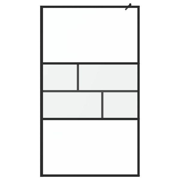 vidaXL Mur de Douche &agrave; L'Italienne Noir 80 x 195 x 0.5 cm