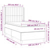 vidaXL Sommier &agrave; lattes de lit avec matelas Gris fonc&eacute; 100x200 cm
