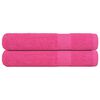 vidaXL Serviettes FROGN 2 pcs rose 100x200 cm 360 g/m&sup2;