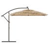 vidaXL Parasol de jardin avec m&acirc;t en acier marron 269x269x235 cm