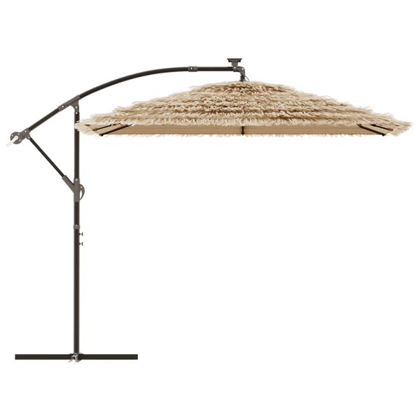 vidaXL Parasol de jardin avec m&acirc;t en acier marron 269x269x235 cm