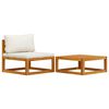 vidaXL Salon de jardin 2 pcs avec coussin Bois d'acacia solide