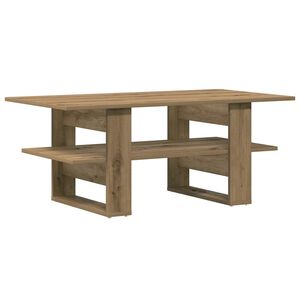 vidaXL Table basse ch&ecirc;ne artisanal 102x55x42 cm bois d'ing&eacute;nierie