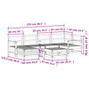 vidaXL Salon de jardin 7 pcs bois de pin impr&eacute;gn&eacute;
