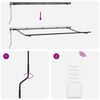 vidaXL Store avec Store Ray&eacute; Cr&egrave;me 350 x 200 x 120 cm Tissu et M&eacute;tal