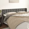 vidaXL T&ecirc;te de lit avec oreilles Gris fonc&eacute; 183x16x78/88 cm Velours