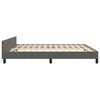 vidaXL Cadre de lit sans matelas gris fonc&eacute; velours
