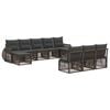 vidaXL Ensemble de canap&eacute; de jardin 10 pc Gris et Gris fonc&eacute; polyrotin