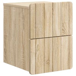 vidaXL Cabinet de chevet mural Ch&ecirc;ne Sonoma 33 x 34,5 x 43 cm