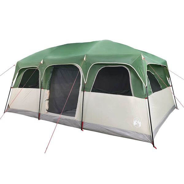 vidaXL Tente de cabine familiale 10 personnes vert imperméable