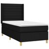 vidaXL Sommier &agrave; lattes de lit matelas et LED Noir 80x200cm Tissu
