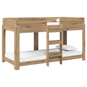 vidaXL Lit Superpos&eacute; pour Enfants Ch&ecirc;ne artisanal 100 x 200 cm
